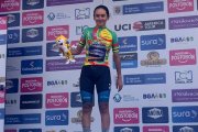 Ana Vivar, del Movistar Best PC, subió al podio de la Vuelta a Colombia como la mejor ciclista extranjera.