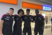 Joan López (i), Marco Angulo y Johanner Chávez (d) llegaron con 13 años a los rayados y ahora forman parte del primer plantel.