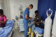 Los pescadores recibieron atención médica cuando llegaron a Colombia, el 14 de diciembre. Ayer ya llegaron a Ecuador.