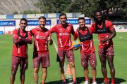 Los jugadores de Liga de Quito quedaron listos para su presentación y el posterior duelo ante El Nacional.
