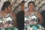 Momentos en los cuales la pareja recién casada está discutiendo.