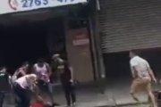 El presunto delincuente fue desarmado y golpeado por la comunidad.