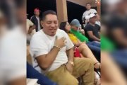 Junior Roldán celebró con sus allegados luego de recuperar su libertad.