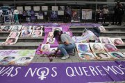 Colectivos feministas realizaron plantones afuera del Complejo Judicial Norte.