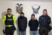 Los sospechosos fueron atrapados por agentes del Distrito de Policía Eloy Alfaro, del sur de Quito.