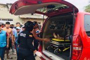 Piero Caballero fue trasladado a un hospital de Santa Elena.