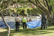Personal Policial acudió al sitio para rescatar el cadáver.