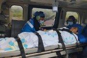 La mujer fue trasladada en un helicóptero de la Armada hasta Guayaquil.