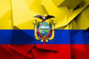 Bandera de Ecuador en arte geométrico.