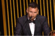 Lionel Messi durante la gala del Balón de Oro 2023.