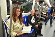 Katherine hizo un primer viaje de prueba antes de adquirir la tarjeta del metro.