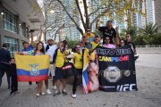 Los ecuatorianos fueron mayoría en los exteriores del Kaseya Center, casa de los Heat de la NBA.