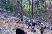 La búsqueda sigue en la Zona de Tiwino, donde se estrelló el helicóptero con ocho ocupantes.