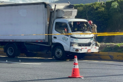 El chofer de este camión murió en el accidente.