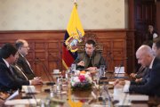 El presidente Daniel Noboa se reunió con miembros del Cosepe antes del nuevo decreto de excepción.