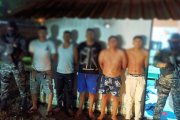 Estos son algunos de los detenidos en la operación donde fue atrapada una pareja sentimental de alias Fito.