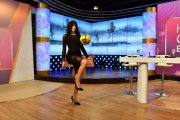 Virginia demostró su habilidad con el balón.