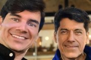 Isaac Delgado y su papá,Carlos Julio Delgado, quien permanece en UCI.