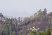 Dura batalla contra incendio forestal en Quilanga.