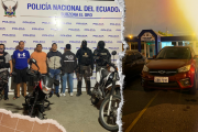 Los sospechosos y las evidencias fueron presentadas en el Comando de la Policía, en Machala.
