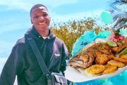 Moisés Caicedo no cambia por nada el buen pescado frito con patacones que prepara su hermano en Santo Domingo.