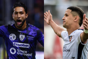 Jeison Medina y Álex Arce, los goleadores de Independiente y Liga de Quito.