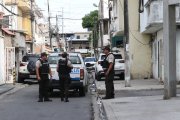 En el sitio, este lunes hubo presencia policial para resguardar la zona.