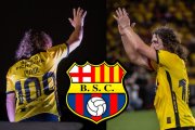 Carles Puyol jugo 30 minutos con Barcelona SC.