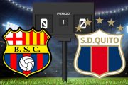 Barcelona SC vs D. Quito en la Noche Amarilla de Quito 2025.