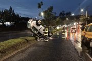 Un accidente de tránsito se registró en la avenida Simón Bolívar, en Quito.
