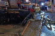 Trabajos en Loja por el desbordamiento del río Malacatos.