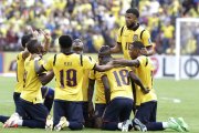 Ecuador - Venezuela: la celebración del 1-0 de Enner Valencia.