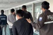 Los detenidos llegaron al aeropuerto de Guayaquil.