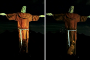 Cristo Redentor en Brasil: así se iluminó por el Día Internacional de los Animales Callejeros.