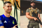 Cristiano Ronaldo y su guardaespaldas Cláudio Miguel Vaz