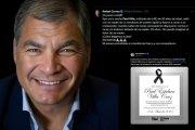 Rafael Correa confirmó la muerte del joven militante baleado en un restaurante colombiano de Quito.