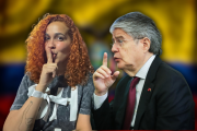 Alondra Santiago y Guillermo Lasso, en polémica.