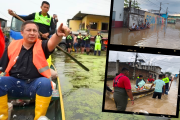 El malecón y más de 15 calles del centro, norte y sur del cantón permanecían inundados