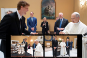Jannik Sinner y el Papa León XIV en un encuentro amigable en el Vaticano.