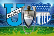 Emelec visita a Universidad Católica en la LigaPro 2025.