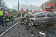 Un grave accidente de tránsito se registró esta mañana de viernes, 27 de junio de 2025, en la avenida Simón Bolívar, de Quito.
