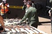 La mayoría de las armas destruidas fueron incautadas a grupos criminales.