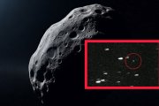 En la imagen (recuadro) se observa una foto real del cuerpo interestelar mientras se aproxima.