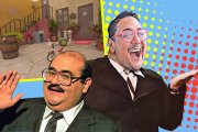 Édgar Vivar o El Señor Barriga de la serie El Chavo del 8 y Pedro Ortiz