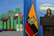 Carolina Jaramillo, vocera del Gobierno de Daniel Noboa, presentó los resultados de las exportaciones de los primeros meses del 2025.