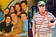 Chespirito o Roberto Gómez Bolaños con sus deis hijos