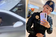 La oficial Isabela Segundo niega ser la chica del video viral en una patrulla.