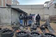 El operativo en el sur de Ambato, dejó un detenido y el decomiso de decenas de autopartes robadas.