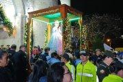 La Virgen del Cisne es recibida por fieles y autoridades en Loja, tras recorrer 38 kilómetros desde Catamayo.