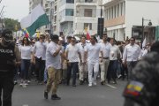 Daniel Noboa encabezó marcha en Guayaquil este 11 de septiembre.